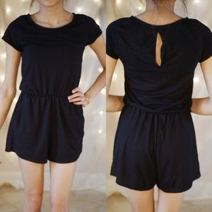 H&M Black Romper with pockets